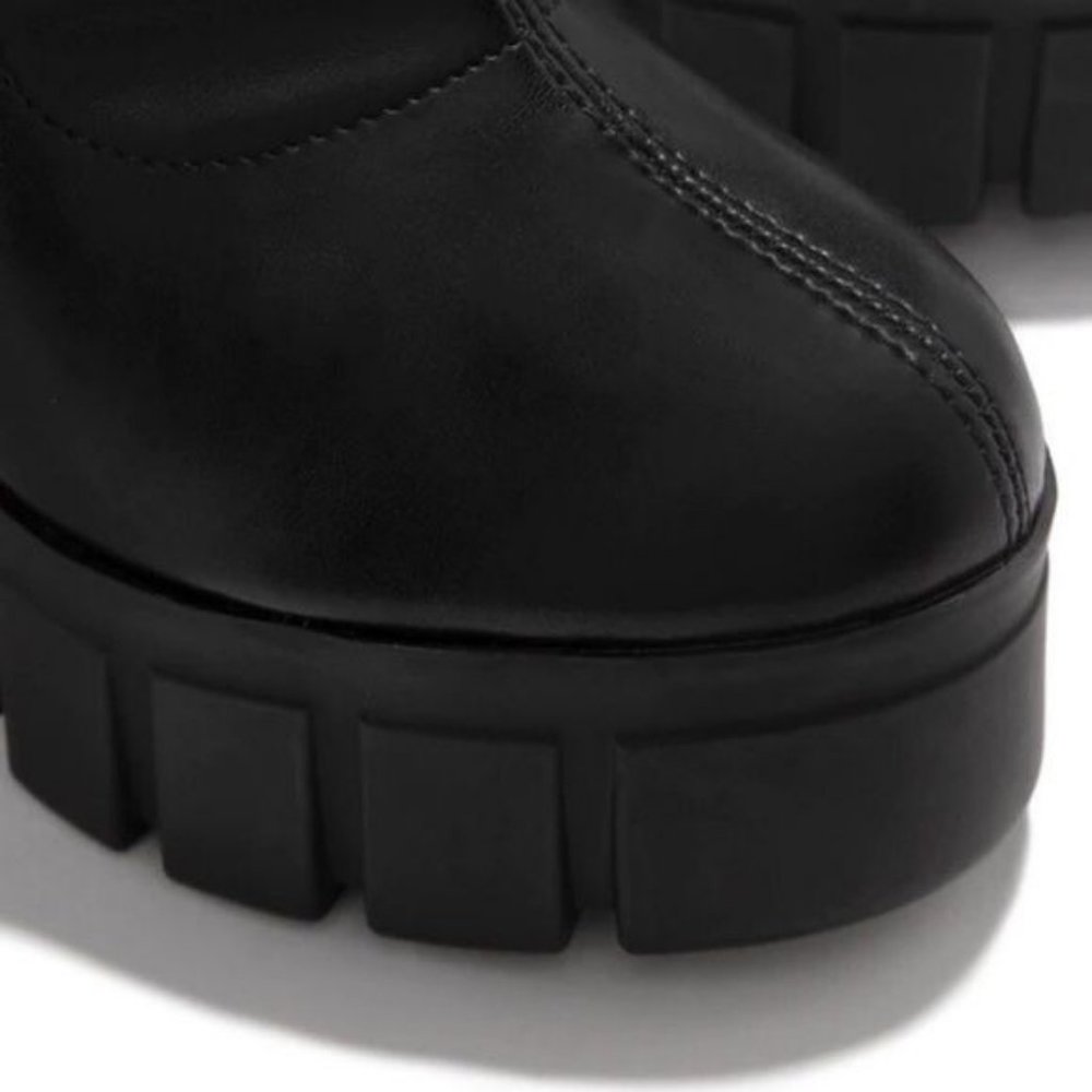 !! NEW !! Platform Block Heel Lug Sole Boots - Picture 4 of 4